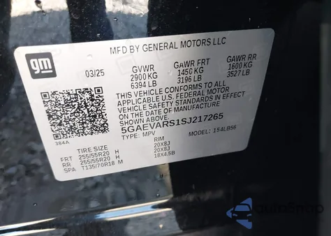 2025 Buick Enclave Preferred Fwd z USA, uszkodzony, nr VIN 5GAEVARS1SJ217265